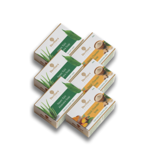 Pack of 4/6 - Devttaru Natural Haldi Chandan + Neem Tulsi Aloevera Soap